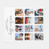 Paar LIEFDE VERHAAL 12 Fotocollage Namen Custom Fleece Deken (Voorkant (Horizontaal))