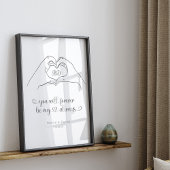 Paar Lijn Art Hart Vorm Handen Poster