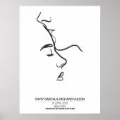 Paar-lijn Kunst Gepersonaliseerd Poster (Voorkant)