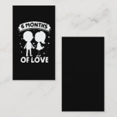 Paar Love Relatie Celebration 6 Maanden Visitekaartje (Voorkant / Achterkant)