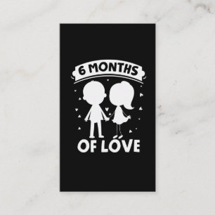 Paar Love Relatie Celebration 6 Maanden Visitekaartje