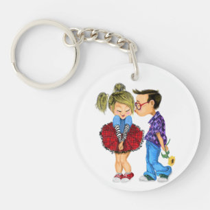 Paar Love Valentijnsdag Sleutelhanger Gift - Kiss