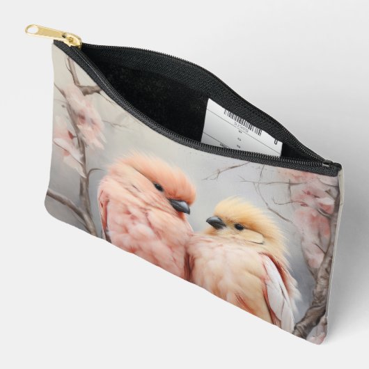 Paar Lovebirds op Cherry Blossom Etui (Open)