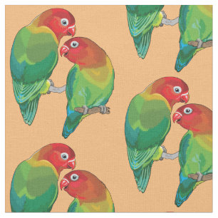 paar lovevogelparrots van fischer stof