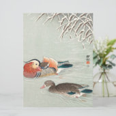 Paar Mandarin Duck Design | Ideale cadeaus (Staand voorkant)