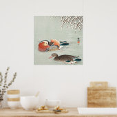Paar Mandarin Duck Design | Ideale cadeaus Poster (Keuken)