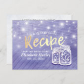 Paar Mason Jar String Light Vrijgezellenfeest Reci Uitnodiging Briefkaart (Voorkant / Achterkant)