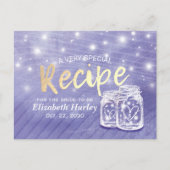 Paar Mason Jar String Light Vrijgezellenfeest Reci Uitnodiging Briefkaart (Voorkant)