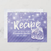 Paar Mason Jar String Light Vrijgezellenfeest Reci Uitnodiging Briefkaart (Voorkant / Achterkant)