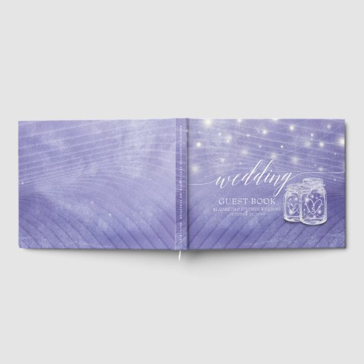 Paar Mason Jars String Lights Wedding Guestbook Gastenboek (Volledig)