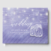 Paar Mason Jars String Lights Wedding Guestbook Gastenboek (Voorkant)