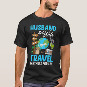 Paar Matching man en vrouw Travel Partners F T-shirt
