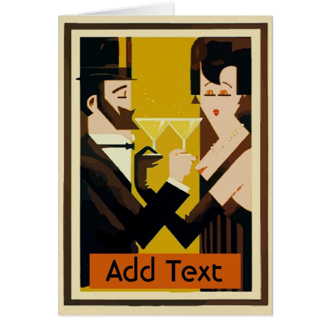  paar met champagne (Voorkant)