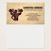 Paar met dumbbell gewichten | geschiktheid visitekaartje (Voorkant /achterkant)