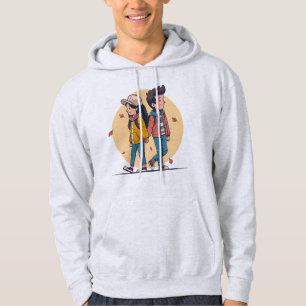 Paar met handen samen in de herfst hoodie