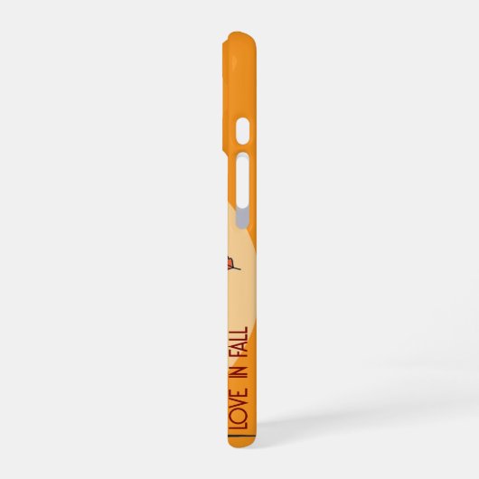 Paar met handen samen in de herfst iPhone 16 hoesje (Linkerkant)