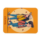 Paar met handen samen in de herfst magneet (Horizontaal)