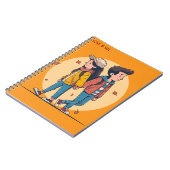 Paar met handen samen in de herfst notitieboek (Linkerzijde)