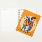 Paar met handen samen in de herfst planner (Display)
