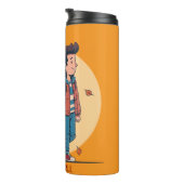 Paar met handen samen in de herfst thermosbeker (Geroteerd rechts)