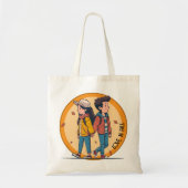 Paar met handen samen in de herfst tote bag (Voorkant)