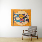 Paar met handen samen in de herfst wandkleed (In Situ (horizontaal))