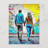 Paar met handen |U missen Briefkaart (Voorkant)