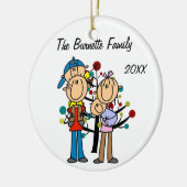 Paar met jongen, aangepast Ornament voor babyjonge (Links)