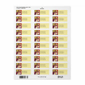 Paar met kaars met  kerstboom etiket (Full Sheet)