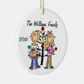 Paar Met Meisje, Baby Meisje Custom Keramisch Ornament (Rechts)