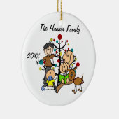 Paar met meisje, babyjongen, Ornament voor feestda (Rechts)