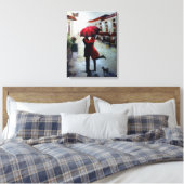 paar met paraplu en dog canvas (Insitu (Slaapkamer))