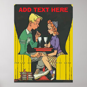 paar met Soda Poster