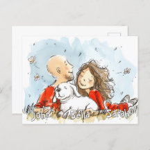 Paar met witte puppy