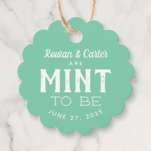 Paar Mint Om Te Trouwen Favoriet Label (Voorkant)