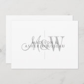 Paar Monogram Minimalistisch Script & Serif Notitiekaartje (Voorkant / Achterkant)