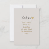 Paar Monogram MINIMALISTISCHE trouwdatum Bedankkaart (Achterkant)