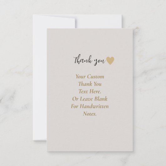 Paar Monogram MINIMALISTISCHE trouwdatum Bedankkaart (Achterkant)