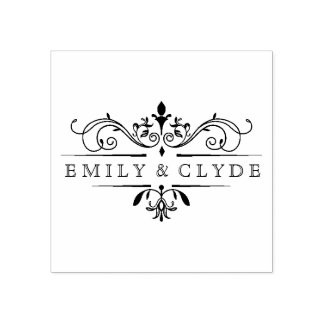 Paar Monogram Rubber Stamp Rubberstempel