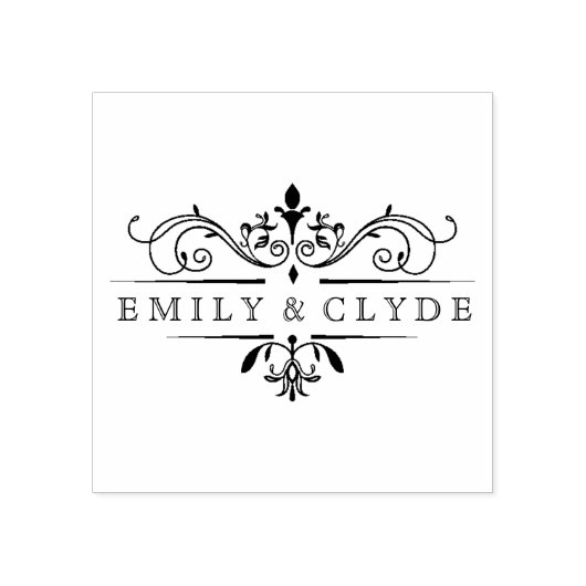  Paar Monogram Rubber Stamp Rubberstempel (Afrduk)