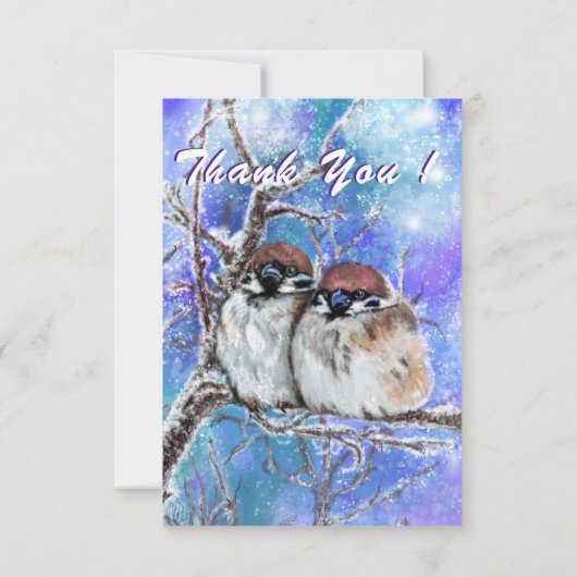 paar mussen dank je kaart (Achterkant)