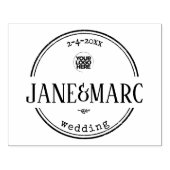 Paar naam bruiloft gunsten rubberstempel (Afrduk)