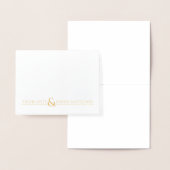 Paar Naam bruiloft Monogram Gold Folie Folie Kaarten (Display)