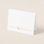 Paar Naam bruiloft Monogram Gold Folie Kaarten (Voorkant)