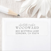 Paar naam bruiloft Monogram retourneren Labels (Insitu)