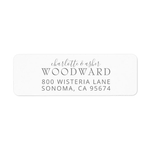 Paar naam bruiloft Monogram retourneren Labels (Voorkant)