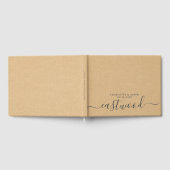 Paar naam bruiloft monogram tan gastenboek (Volledig)