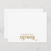 Paar Naam Gouden Nota Kaart Notitiekaartje (Voorkant / Achterkant)