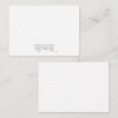 Paar naam Gray White Note Kaart Notitiekaartje (Voorkant / Achterkant)