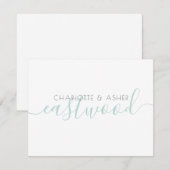 Paar naam Groene bruiloft Monogram Notitie Kaart Notitiekaartje (Voorkant / Achterkant)